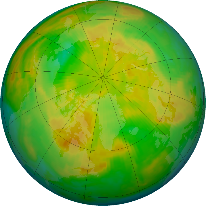 Arctic ozone map for 27 May 1997